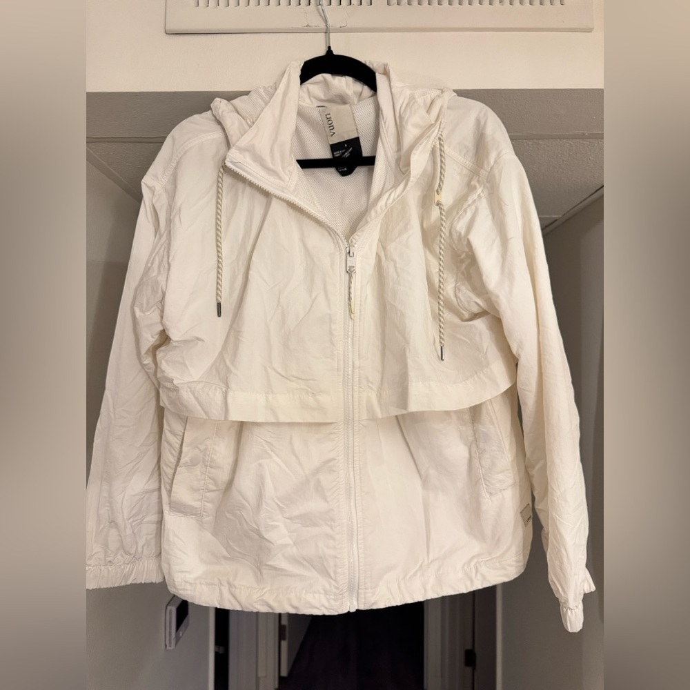 Vuori White Track Hooded Jacket